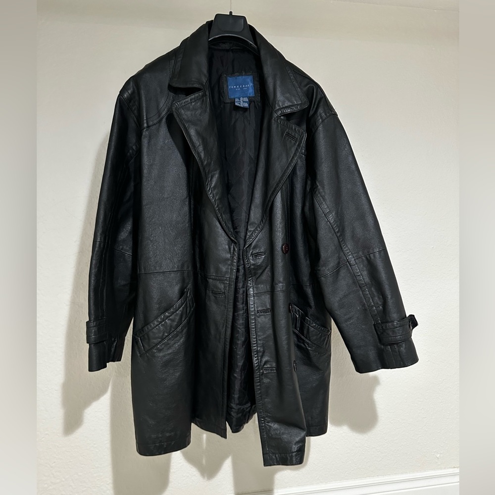 100% Leather Trench Coat